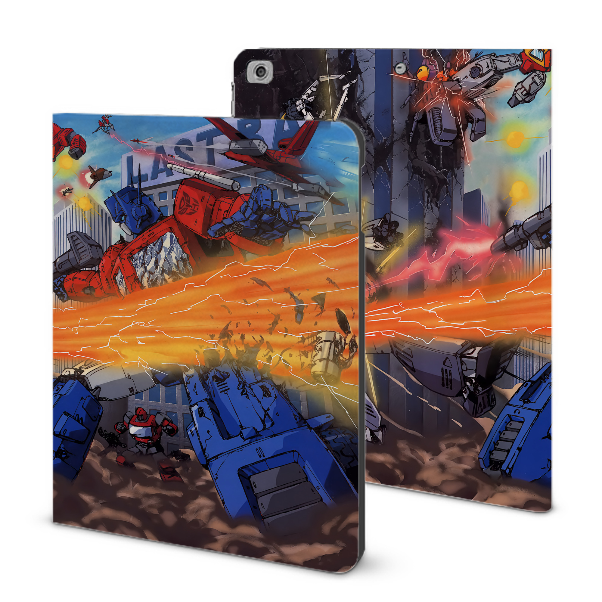 （画像用） Transformers トランスフォーマー IPad ケース ブック型 PUレザー TPU 耐衝撃 軽量 薄型 ペン収納なし 全面保護 IPad 各モデル対応